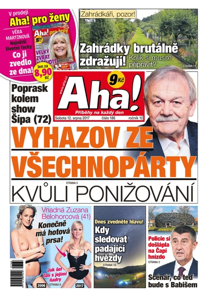 E-magazín AHA! - 12.8.2017 - CZECH NEWS CENTER a. s.