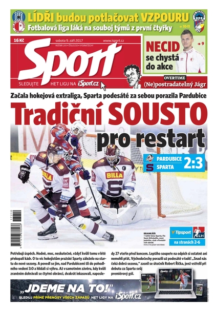 E-magazín Sport - 9.9.2017 - CZECH NEWS CENTER a. s.