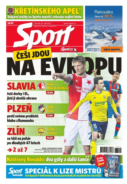 E-magazín Sport - 14.9.2017 - CZECH NEWS CENTER a. s.