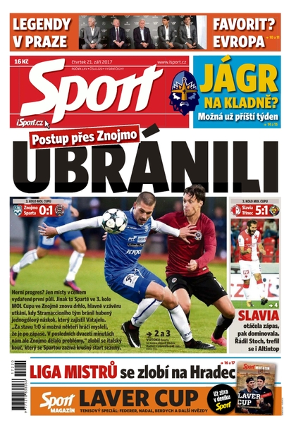 E-magazín Sport - 21.9.2017 - CZECH NEWS CENTER a. s.