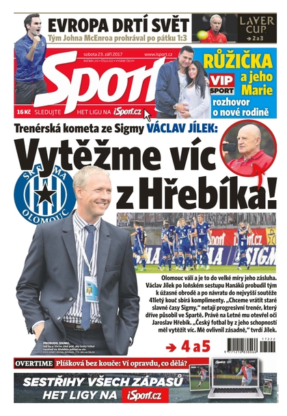 E-magazín Sport - 23.9.2017 - CZECH NEWS CENTER a. s.