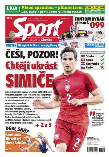 E-magazín Sport - 31.10.2017 - CZECH NEWS CENTER a. s.