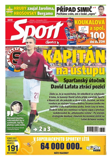 E-magazín Sport - 1.11.2017 - CZECH NEWS CENTER a. s.