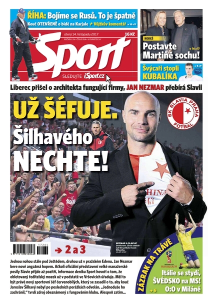 E-magazín Sport - 14.11.2017 - CZECH NEWS CENTER a. s.