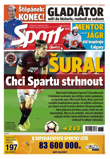E-magazín Sport - 15.11.2017 - CZECH NEWS CENTER a. s.