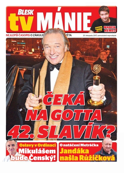 E-magazín Blesk Tv manie - 25.11.2017 - CZECH NEWS CENTER a. s.