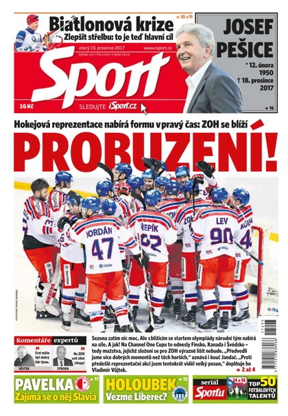 E-magazín Sport - 19.12.2017 - CZECH NEWS CENTER a. s.