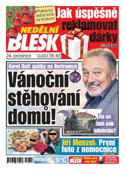E-magazín Nedělní Blesk - 24.12.2017 - CZECH NEWS CENTER a. s.