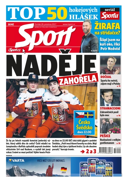 E-magazín Sport - 28.12.2017 - CZECH NEWS CENTER a. s.