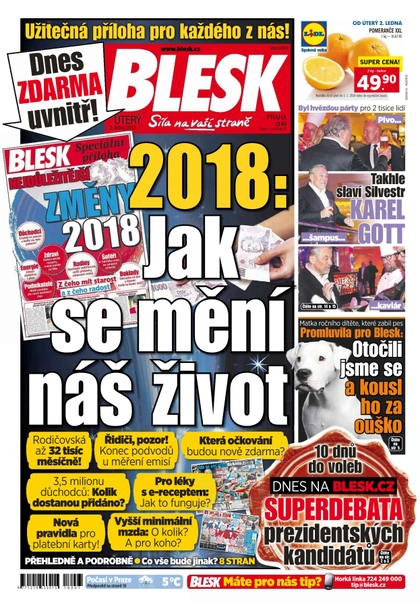 E-magazín Blesk - 2.1.2018 - CZECH NEWS CENTER a. s.