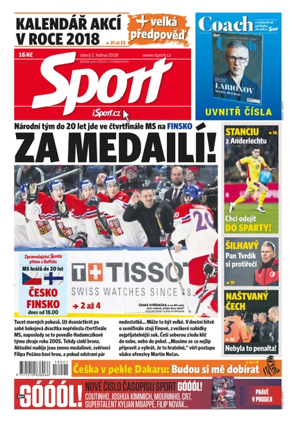 E-magazín Sport - 2.1.2018 - CZECH NEWS CENTER a. s.