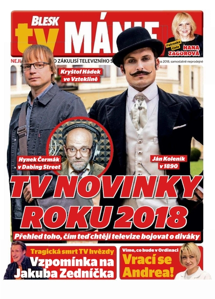 E-magazín Blesk Tv manie - 6.1.2018 - CZECH NEWS CENTER a. s.