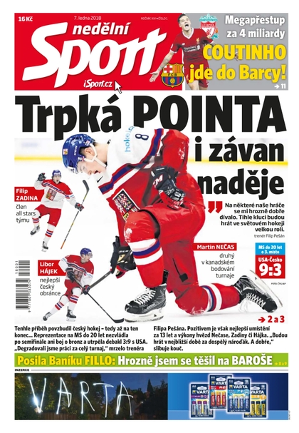 E-magazín Nedělní Sport - 7.1.2018 - CZECH NEWS CENTER a. s.
