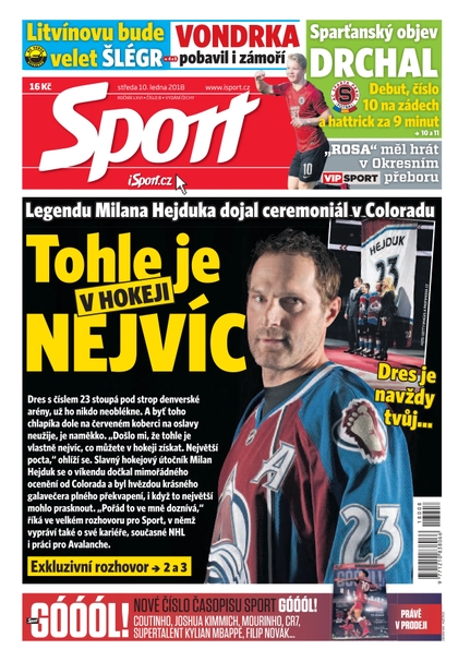 E-magazín Sport - 10.1.2018 - CZECH NEWS CENTER a. s.