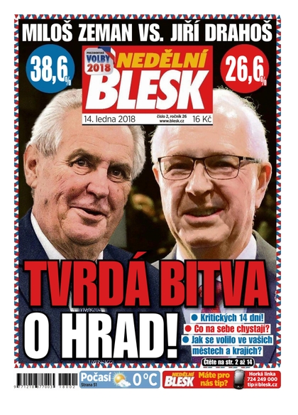E-magazín Nedělní Blesk - 14.1.2018 - CZECH NEWS CENTER a. s.