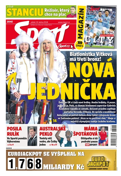 E-magazín Sport - 19.1.2018 - CZECH NEWS CENTER a. s.