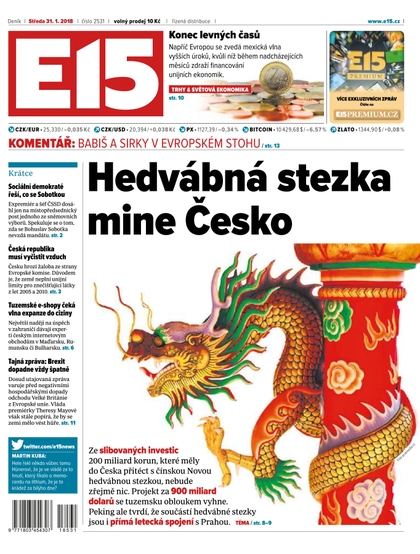 E-magazín E15 - 31.1.2018 - CZECH NEWS CENTER a. s.