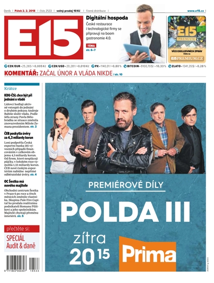 E-magazín E15 - 2.2.2018 - CZECH NEWS CENTER a. s.