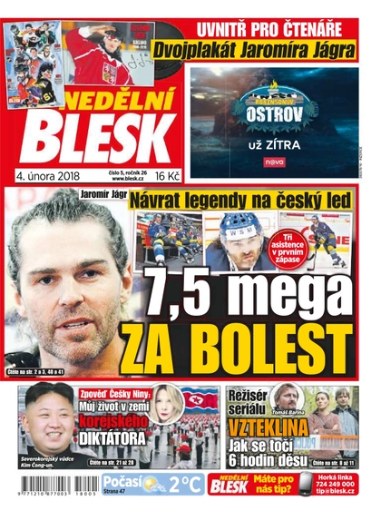E-magazín Nedělní Blesk - 4.2.2018 - CZECH NEWS CENTER a. s.