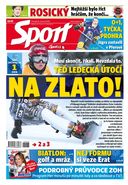 E-magazín Sport - 8.2.2018 - CZECH NEWS CENTER a. s.