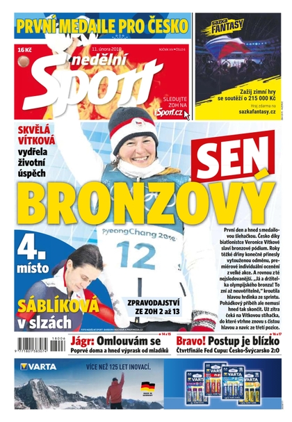 E-magazín Nedělní Sport - 11.2.2018 - CZECH NEWS CENTER a. s.