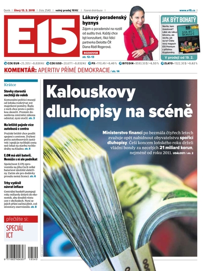 E-magazín E15 - 13.2.2018 - CZECH NEWS CENTER a. s.