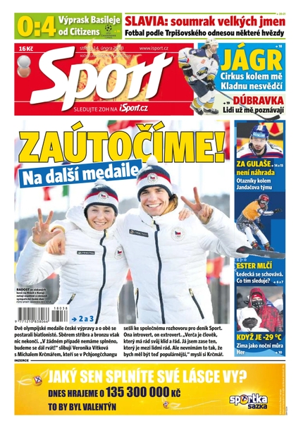 E-magazín Sport - 14.2.2018 - CZECH NEWS CENTER a. s.