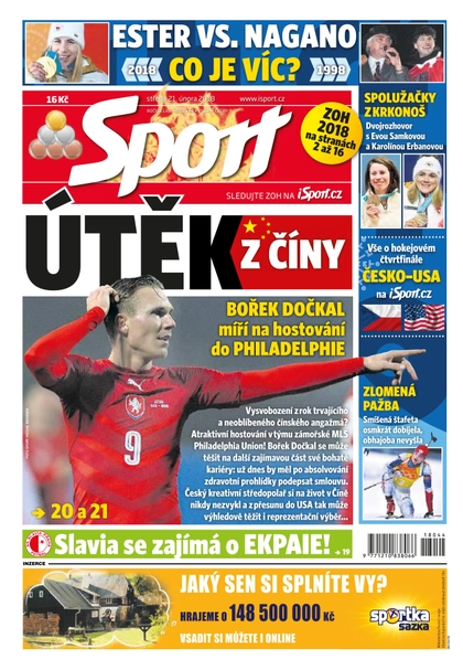 E-magazín Sport - 21.2.2018 - CZECH NEWS CENTER a. s.