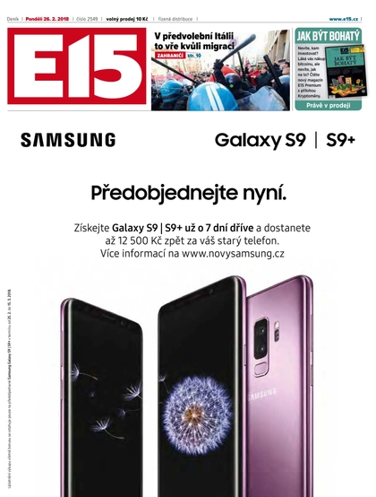 E-magazín E15 - 26.2.2018 - CZECH NEWS CENTER a. s.