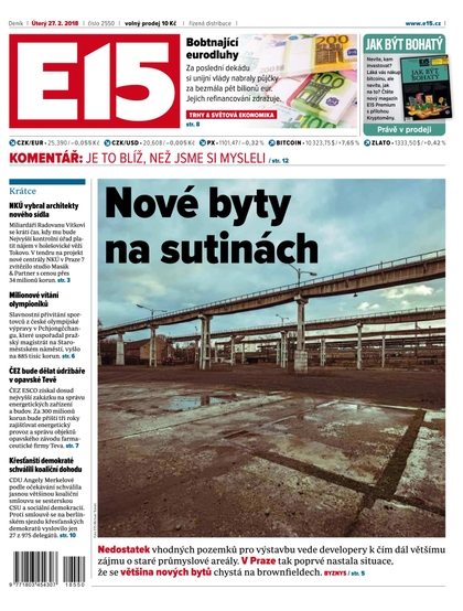 E-magazín E15 - 27.2.2018 - CZECH NEWS CENTER a. s.