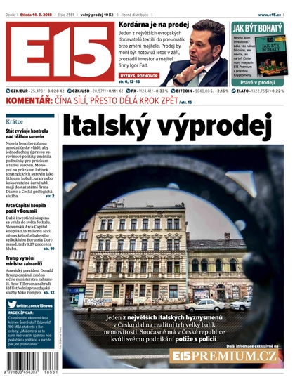 E-magazín E15 - 14.3.2018 - CZECH NEWS CENTER a. s.