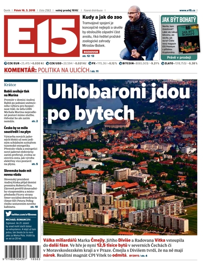 E-magazín E15 - 16.3.2018 - CZECH NEWS CENTER a. s.