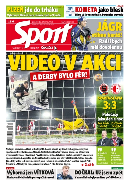 E-magazín Sport - 19.3.2018 - CZECH NEWS CENTER a. s.