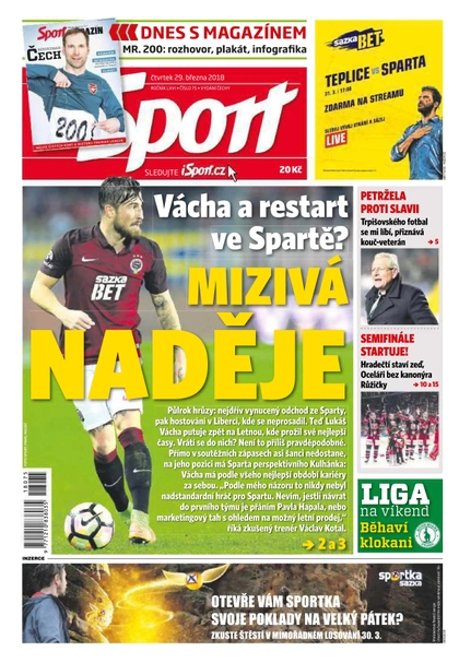 E-magazín Sport - 29.3.2018 - CZECH NEWS CENTER a. s.