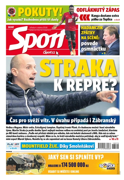 E-magazín Sport - 4.4.2018 - CZECH NEWS CENTER a. s.