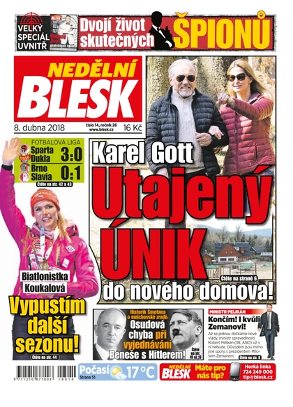 E-magazín Nedělní Blesk - 8.4.2018 - CZECH NEWS CENTER a. s.