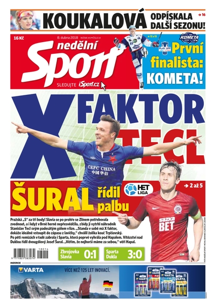 E-magazín Nedělní Sport - 8.4.2018 - CZECH NEWS CENTER a. s.