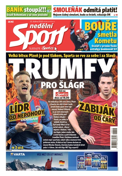 E-magazín Nedělní Sport - 15.4.2018 - CZECH NEWS CENTER a. s.