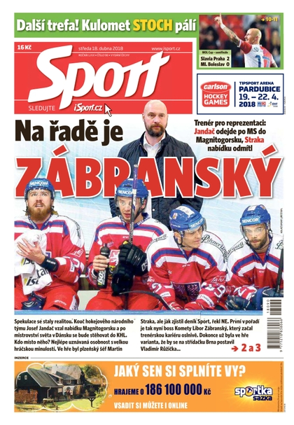 E-magazín Sport - 18.4.2018 - CZECH NEWS CENTER a. s.