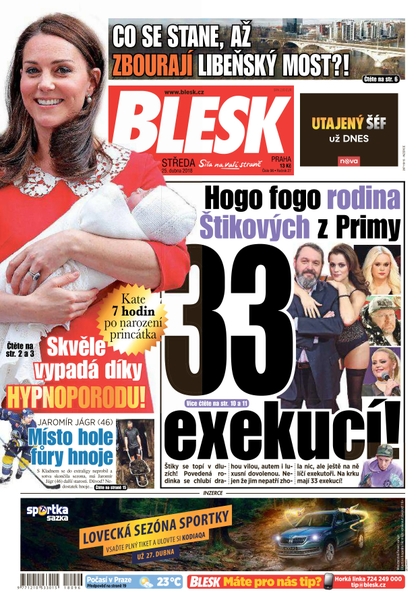 E-magazín Blesk - 25.4.2018 - CZECH NEWS CENTER a. s.