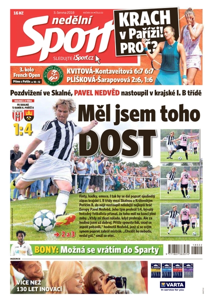 E-magazín Nedělní Sport - 3.6.2018 - CZECH NEWS CENTER a. s.