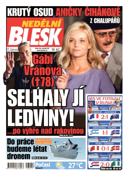 E-magazín Nedělní Blesk - 17.6.2018 - CZECH NEWS CENTER a. s.