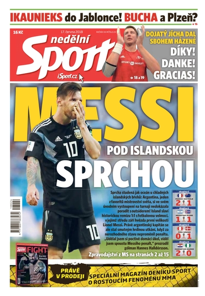 E-magazín Nedělní Sport - 17.6.2018 - CZECH NEWS CENTER a. s.