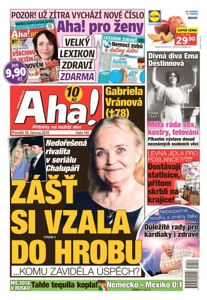 E-magazín AHA! - 18.6.2018 - CZECH NEWS CENTER a. s.