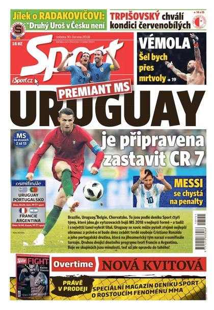 E-magazín Sport - 30.6.2018 - CZECH NEWS CENTER a. s.
