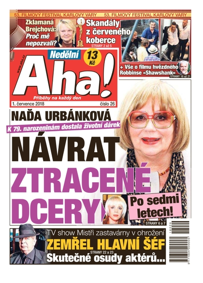 E-magazín Nedělní AHA! - 1.7.2018 - CZECH NEWS CENTER a. s.
