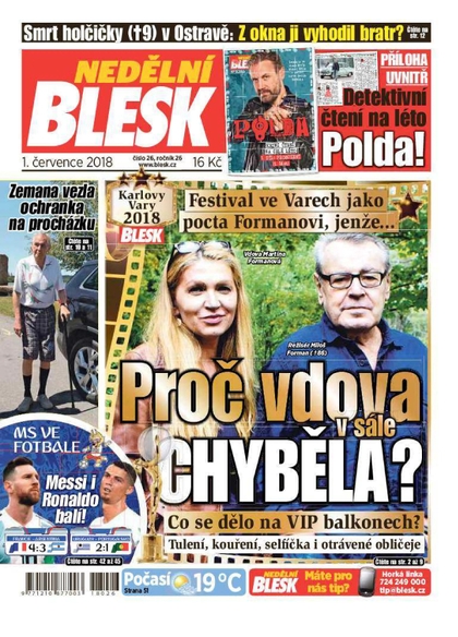E-magazín Nedělní Blesk - 1.7.2018 - CZECH NEWS CENTER a. s.
