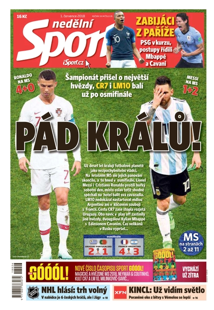 E-magazín Nedělní Sport - 1.7.2018 - CZECH NEWS CENTER a. s.