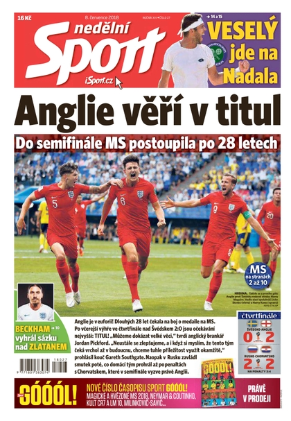 E-magazín Nedělní Sport - 8.7.2018 - CZECH NEWS CENTER a. s.