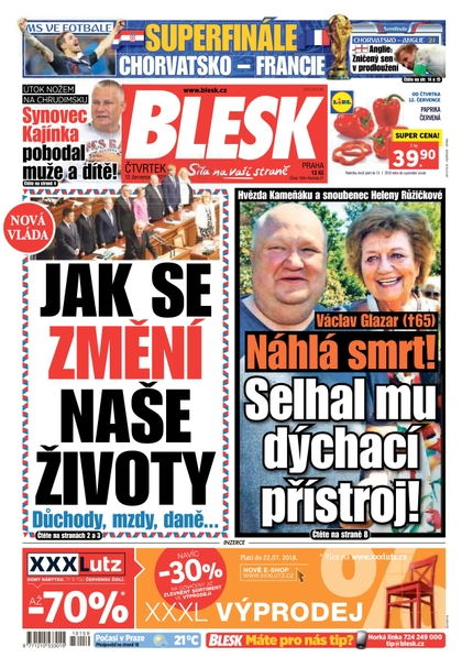 E-magazín Blesk - 12.7.2018 - CZECH NEWS CENTER a. s.